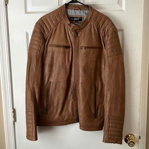 Black Revit • Tan 100% Leather Jacket • XL • Worn once